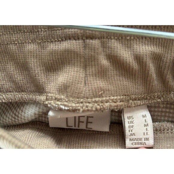 LOGO Life By Lori Goldstein Reg Waffle Knit Wide Leg Pant Cinder Size Medium - Picture 5 of 6